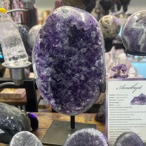 Amethyst Geode Crystal Display